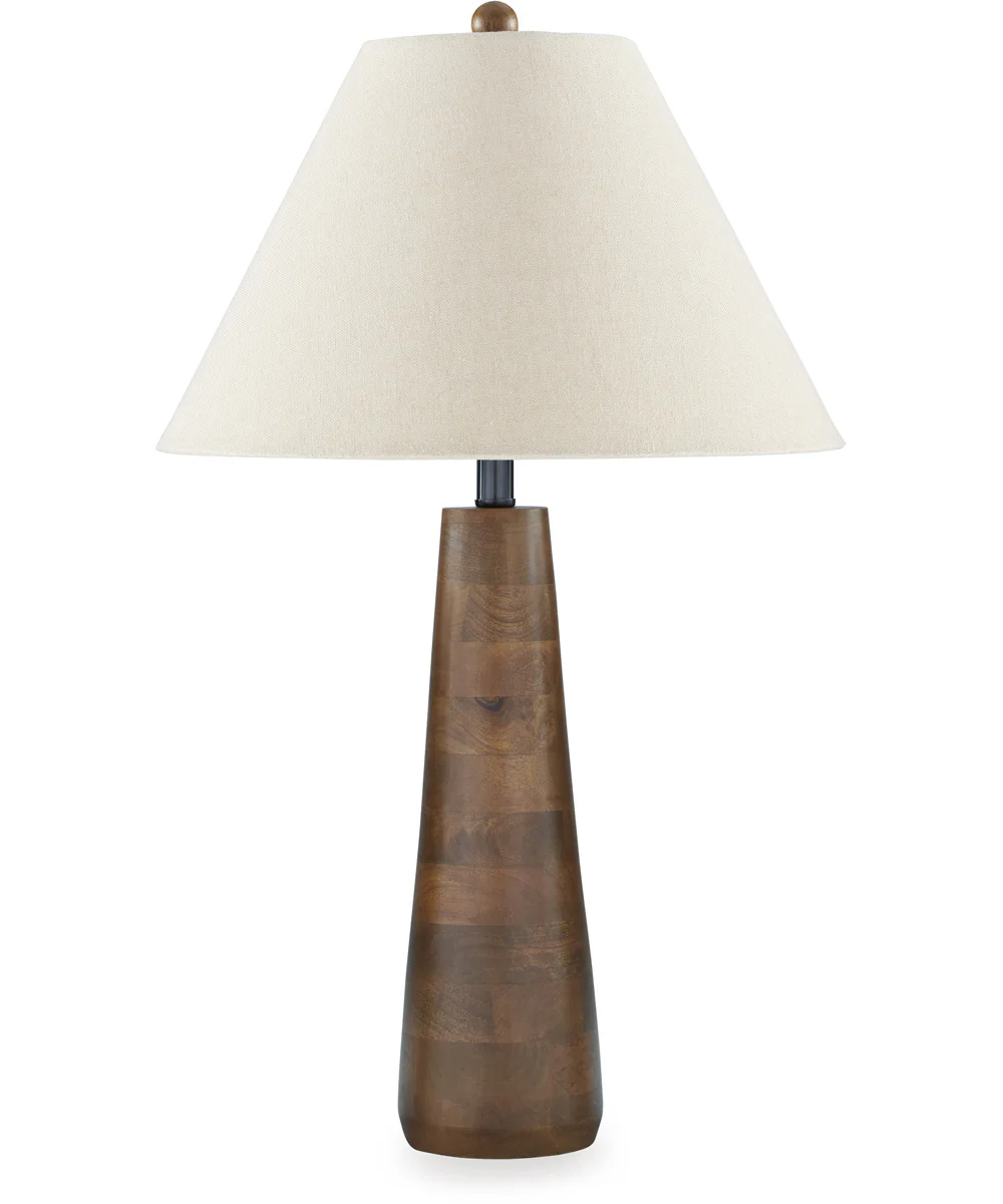 Danset Wood Table Lamp Brown