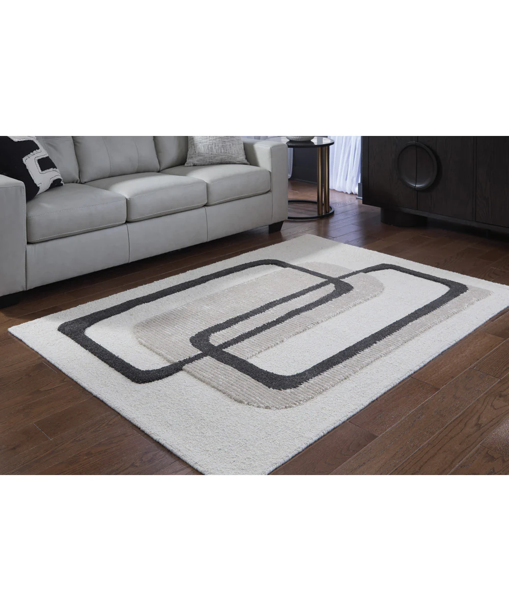 Davismour Medium Rug Ivory/Taupe/Charcoal - Image 2