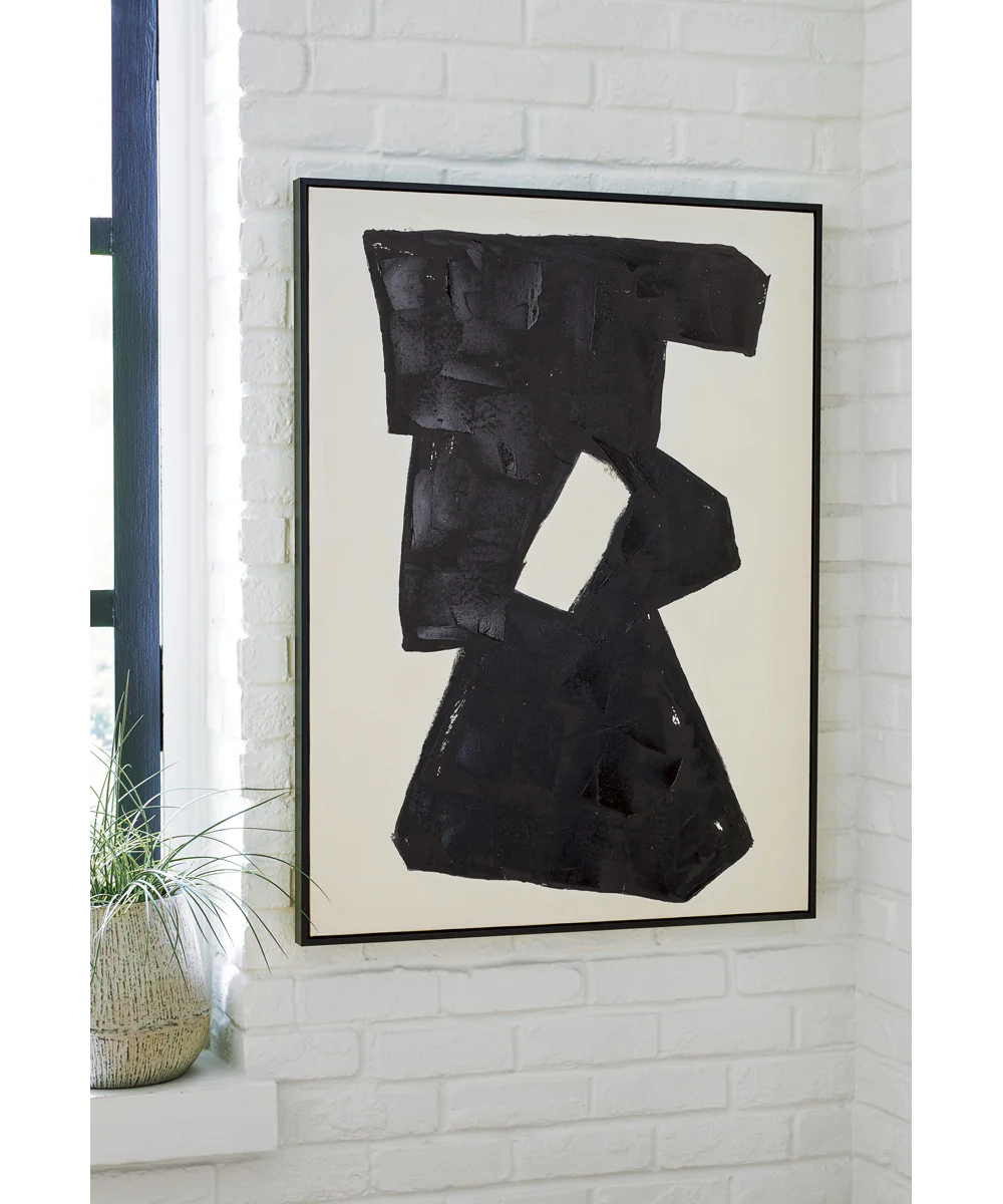 Garviery Wall Art Black/Cream - Image 2