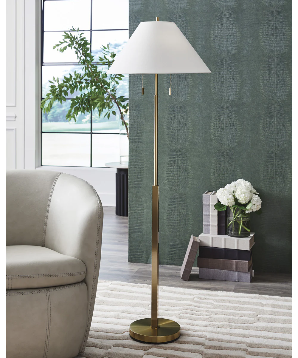 Haigwood Metal Floor Lamp Gold - Image 2
