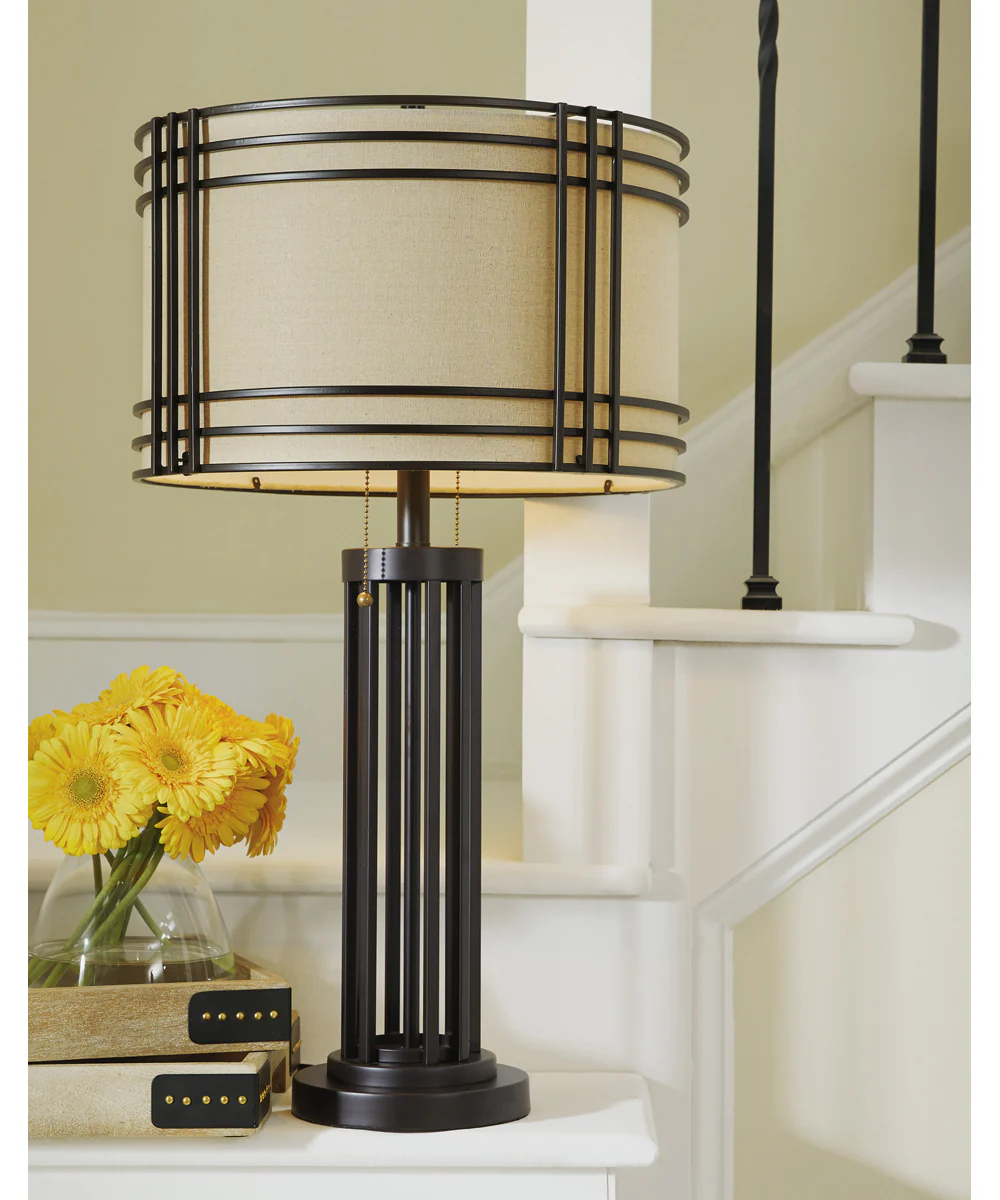 Hanswell Metal Table Lamp (1/CN) Dark Brown