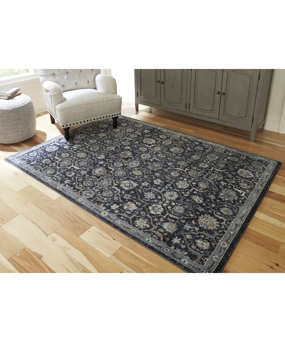 Hilcott Medium Rug Blue/Cream/Brown - Image 2