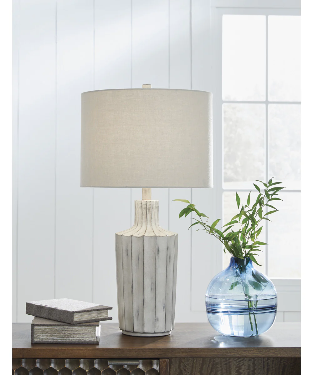 Imre Poly Table Lamp Distressed Brown - Image 2