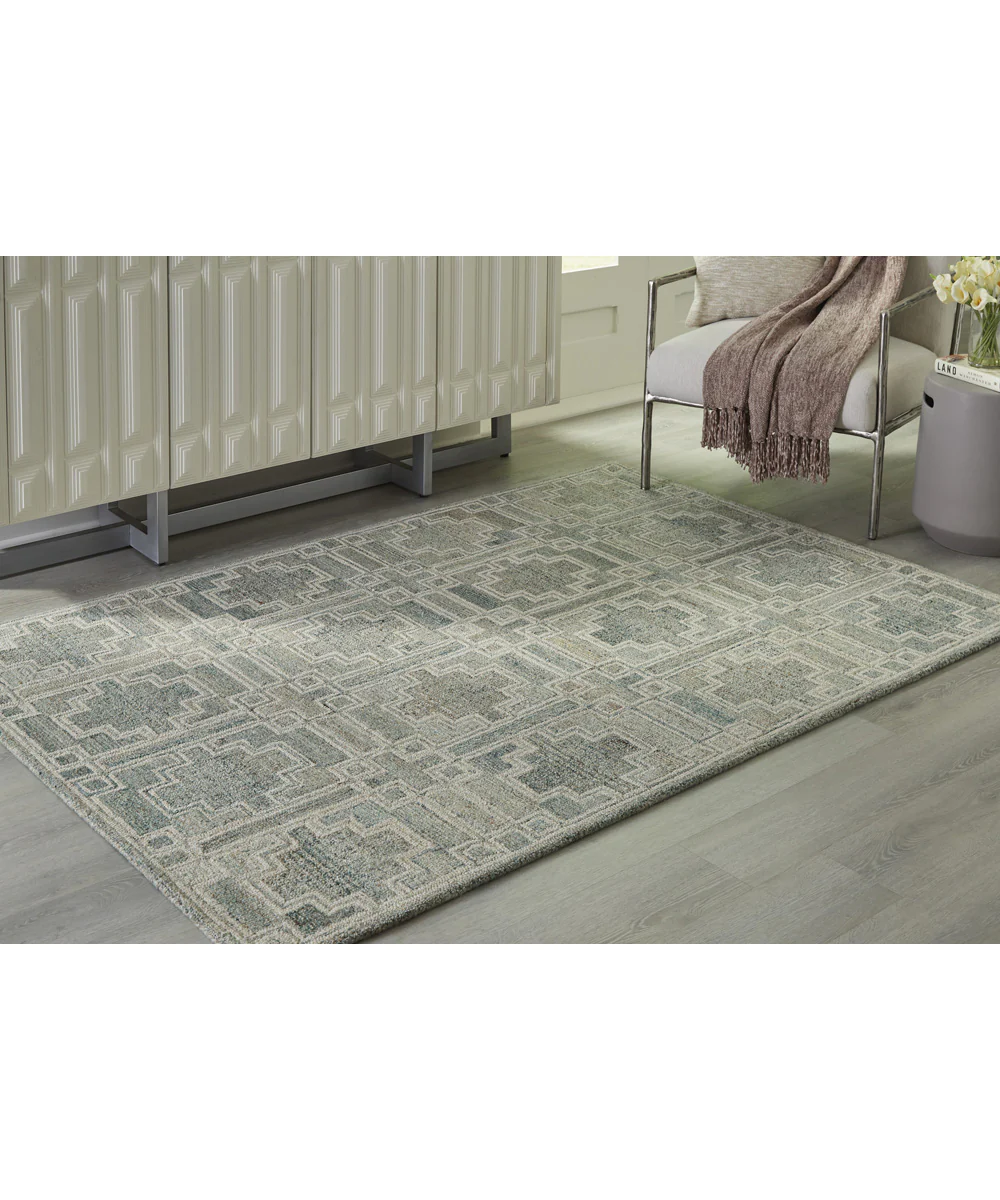 Jossland Medium Rug Green/Ivory - Image 2