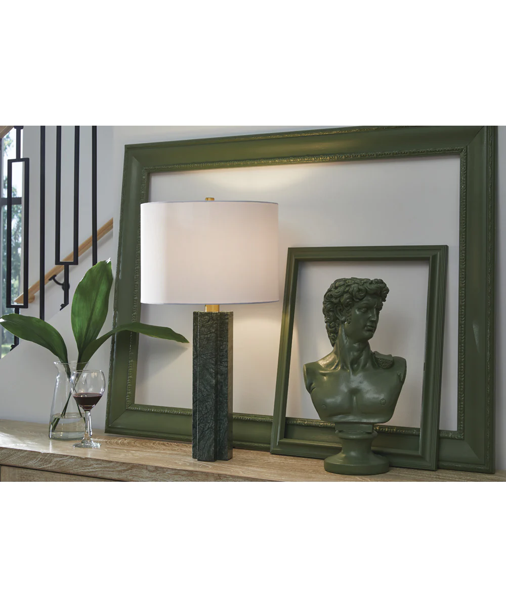 Keegan Marble Table Lamp Green - Image 2