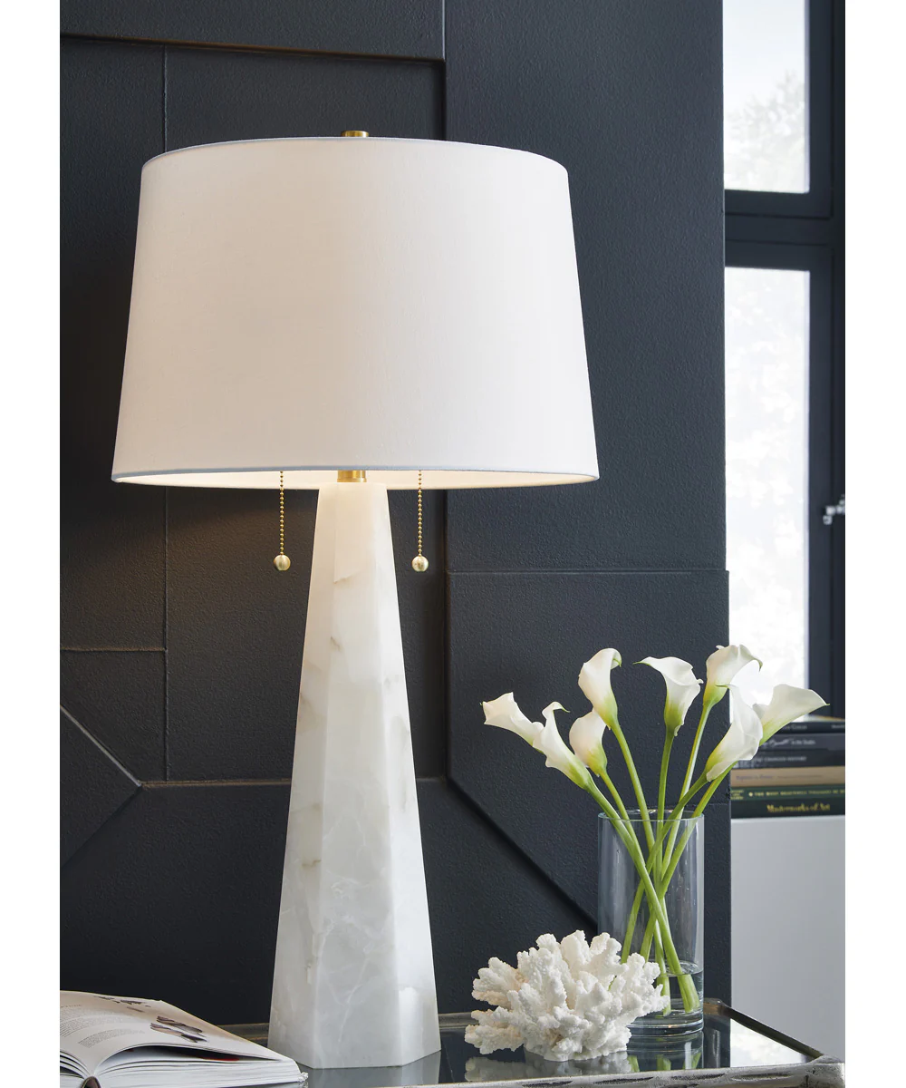 Laurellen Alabaster Table Lamp White - Image 2