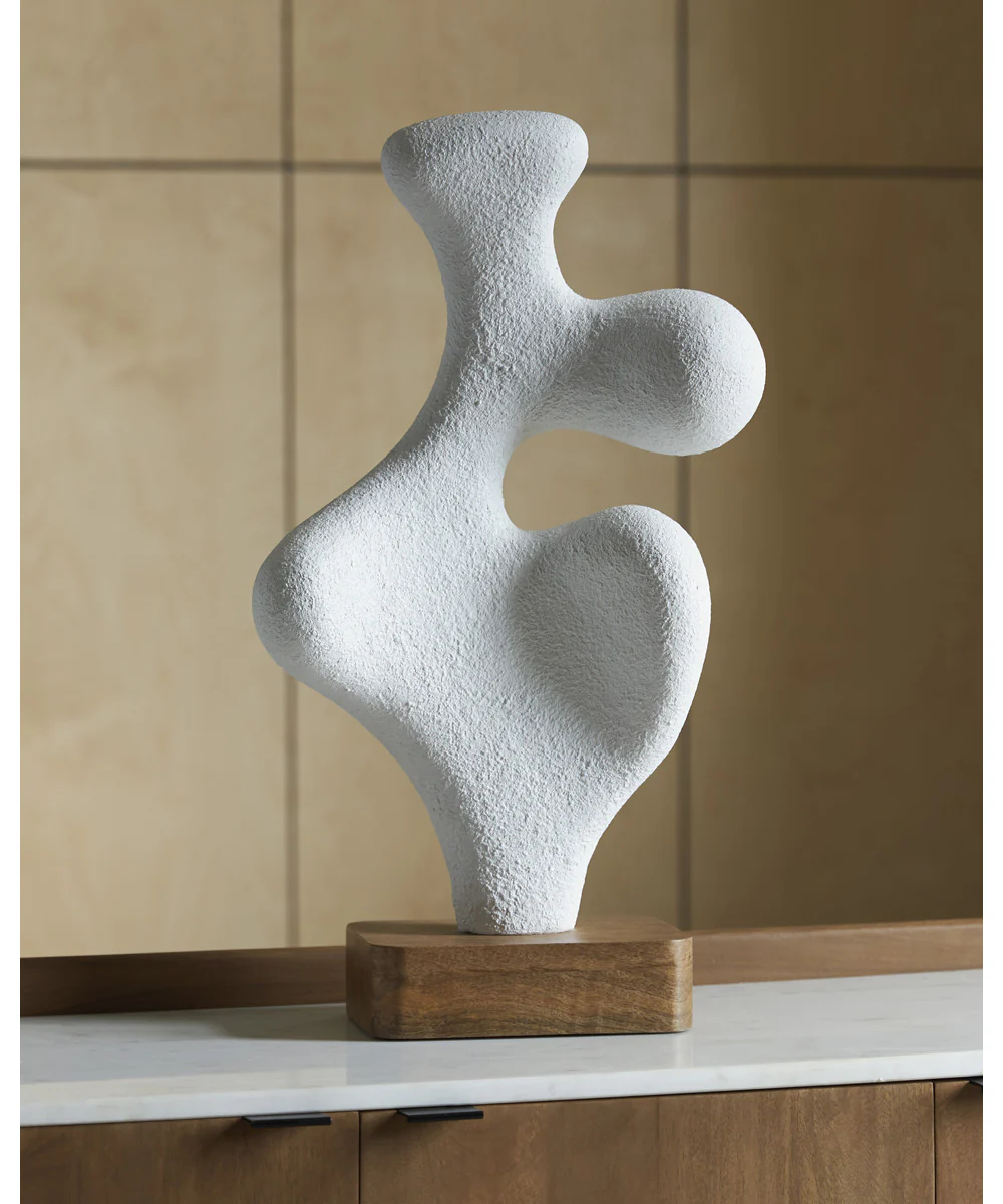 Lavarsen Sculpture White/Brown - Image 2