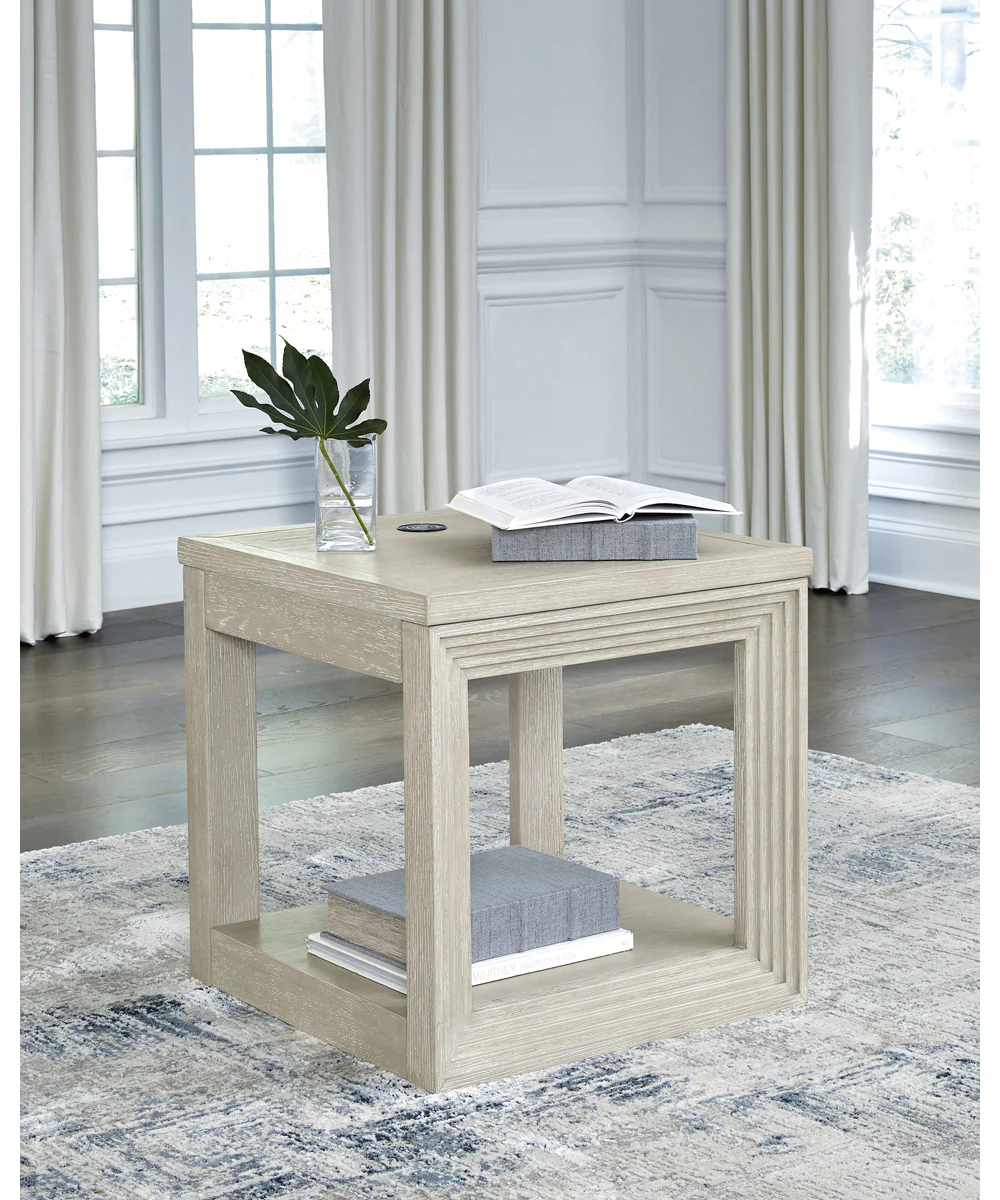 Marxhart Square End Table Bisque - Image 2