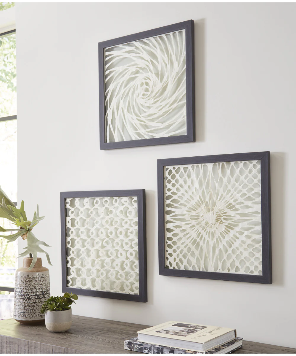 Odella Wall Decor Set (3/CN) Antique Gray/Cream