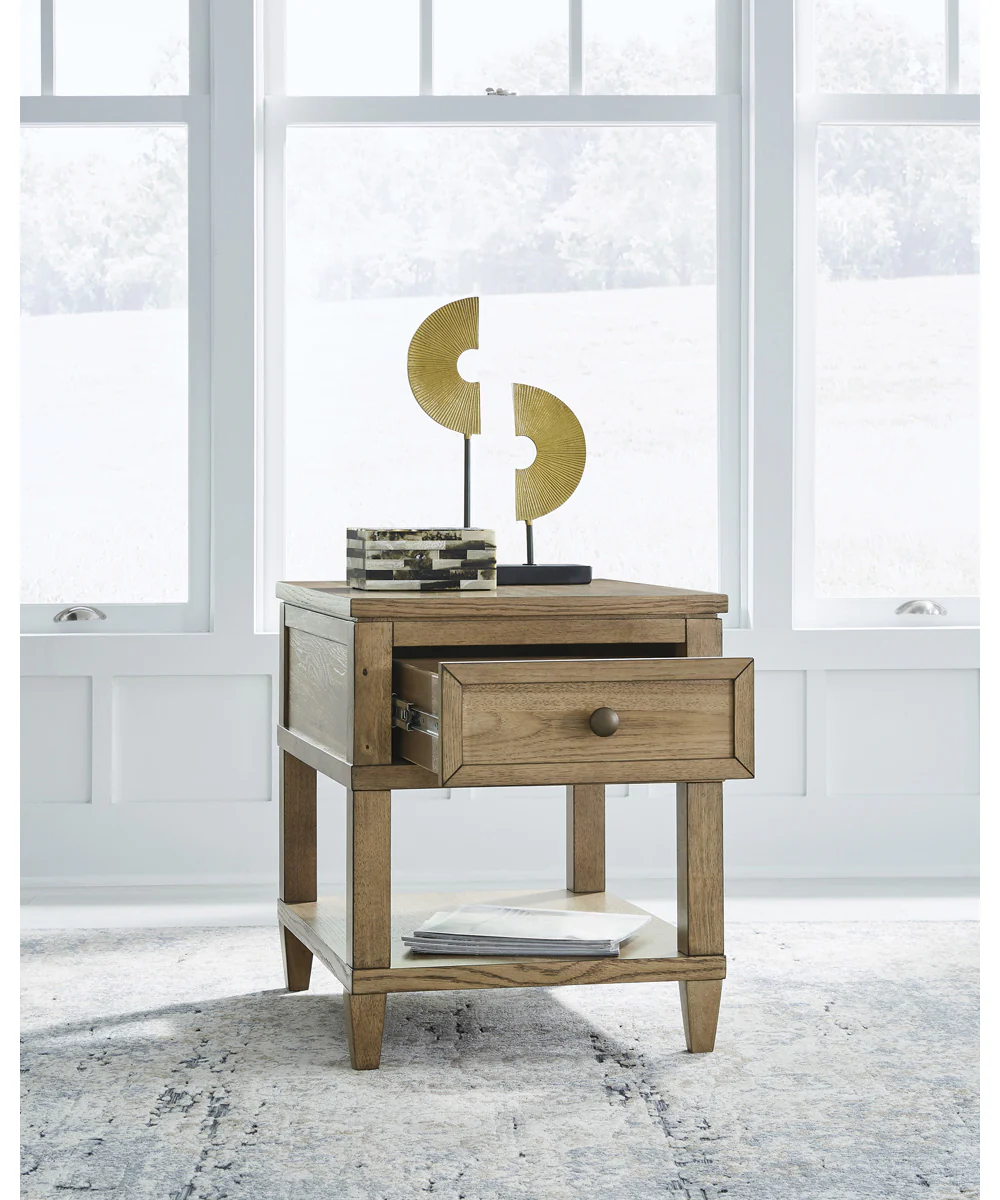 Sharlance Rectangular End Table Light Brown - Image 2