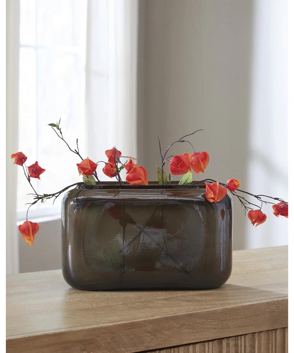 Sumner Vase Gray/Gold - Image 2