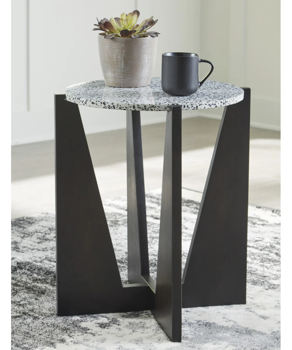 Tellrich Accent Table Black/White - Image 2