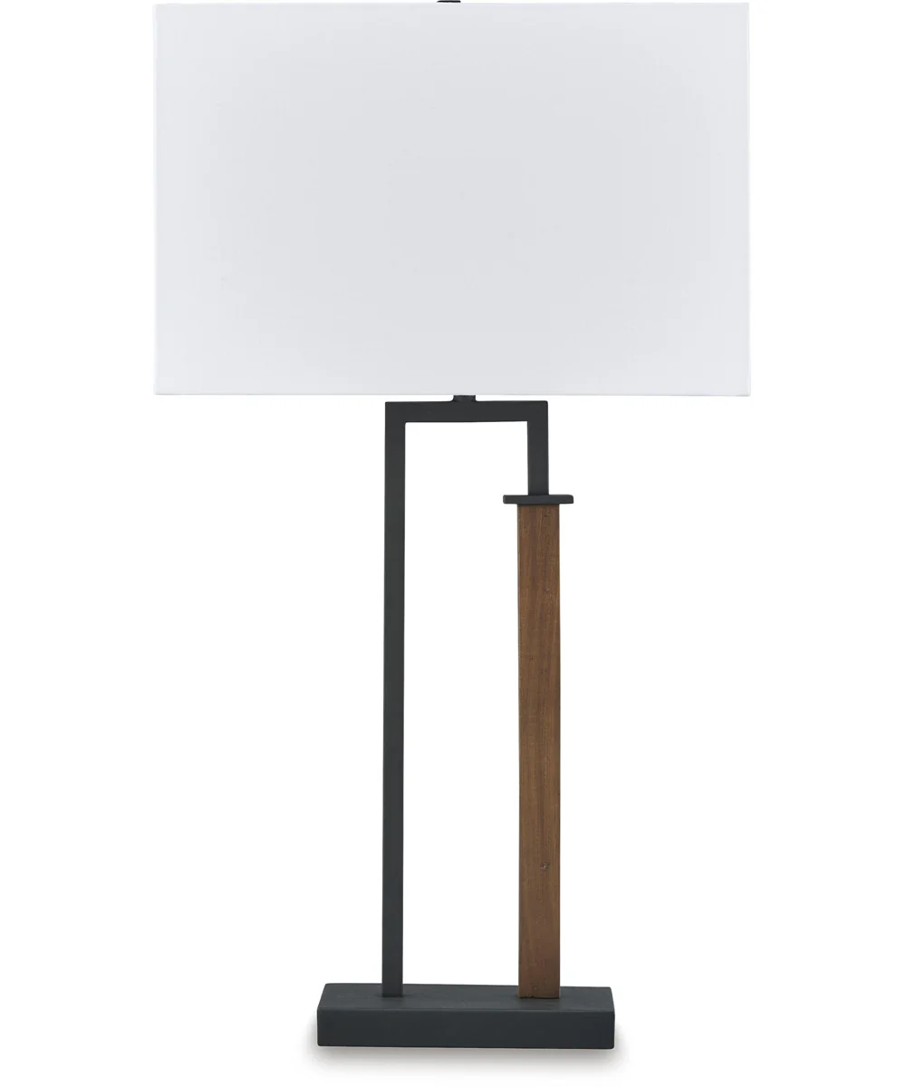 Voslen Metal Table Lamp Set of 2 Black/Brown