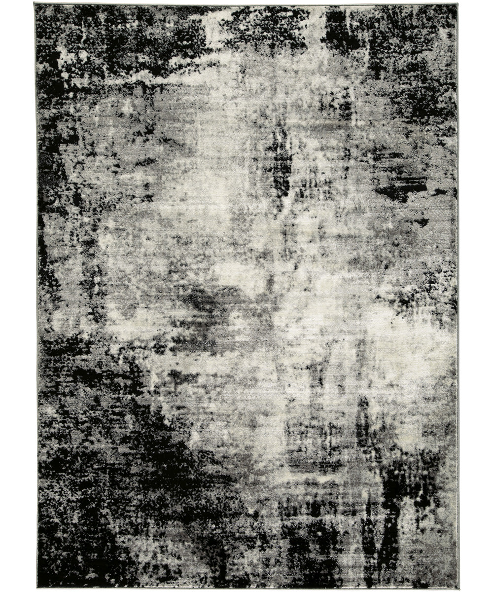 5'x7' Zekeman Medium Rug Black/Cream/Gray