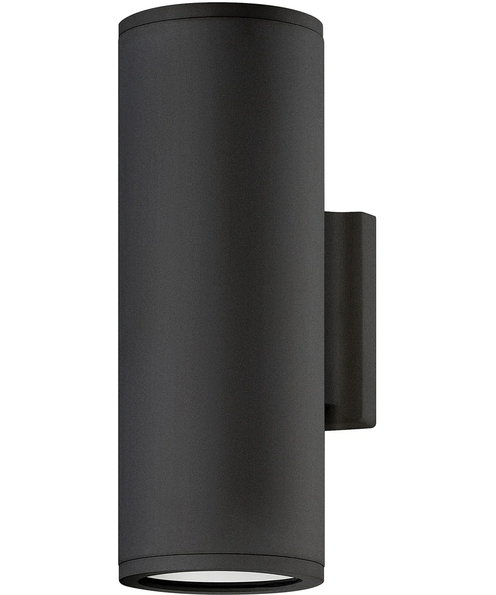 Silo Coastal Elements 2-Light LED Small Up/Down Light Outdoor Wall Mount Lantern in Black