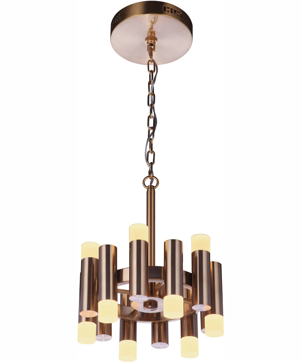 Simple Lux 12-Light Convertible Semi Flush Satin Brass - Image 2
