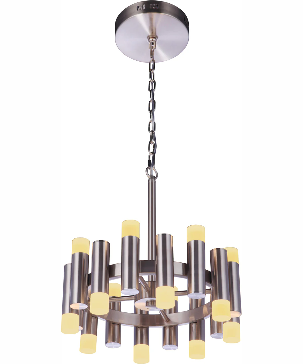Simple Lux 2-Light Chandelier Brushed Polished Nickel - Image 2