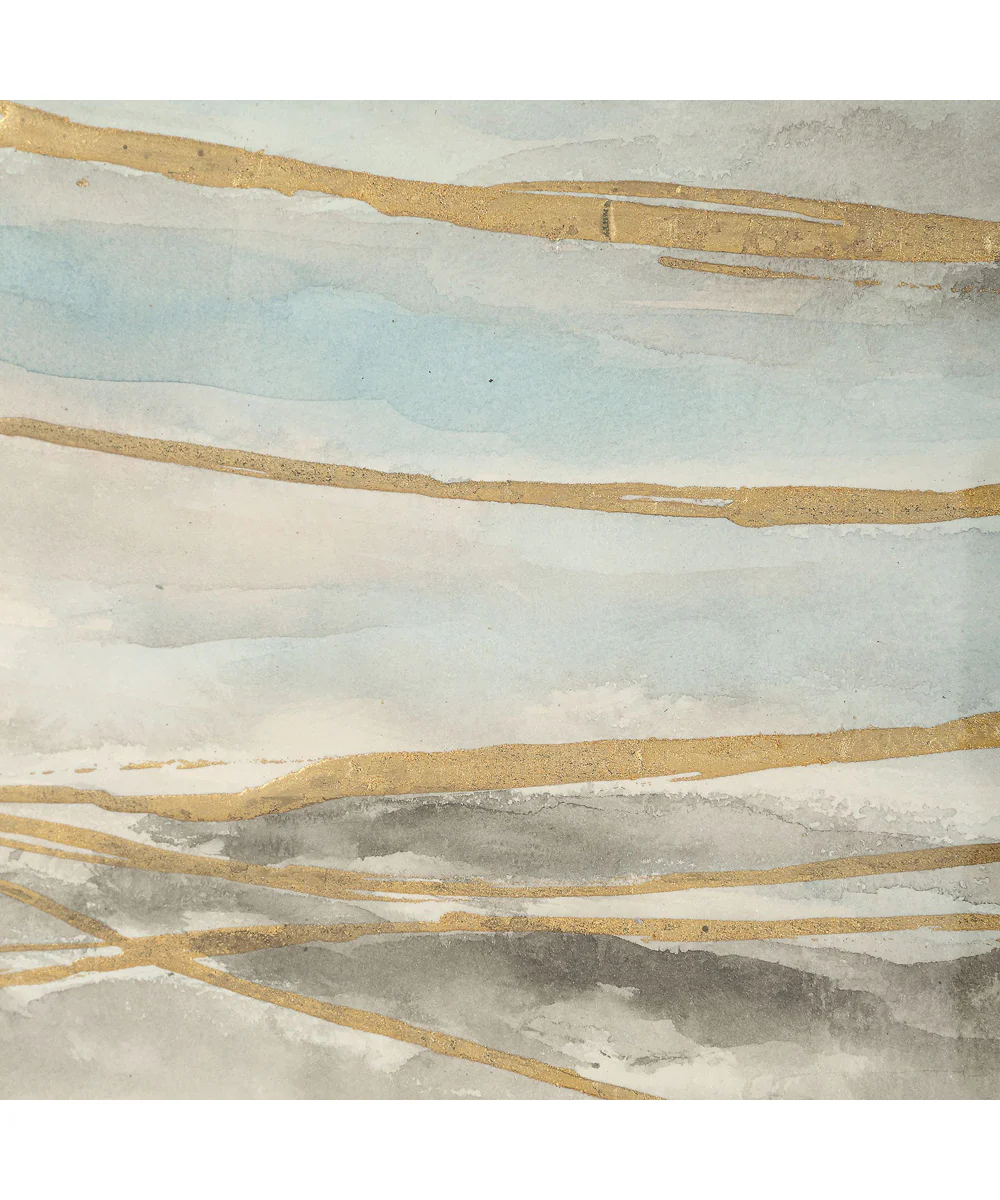 So Golden Abstract Landscape Prints Set of 2 - Image 5