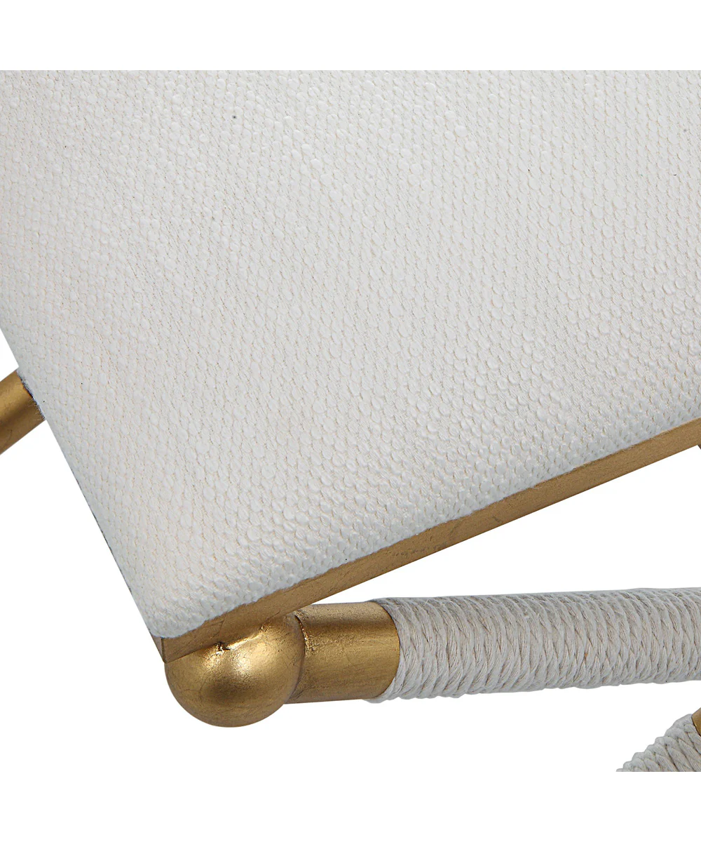 Socialite White Small Bench - Image 5
