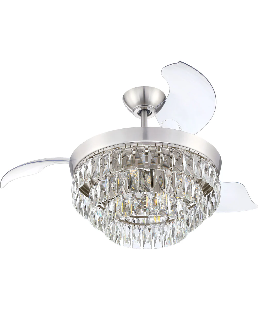 Sofia 42 Hidden Blades 6-Light Fan Brushed Polished Nickel - Image 5