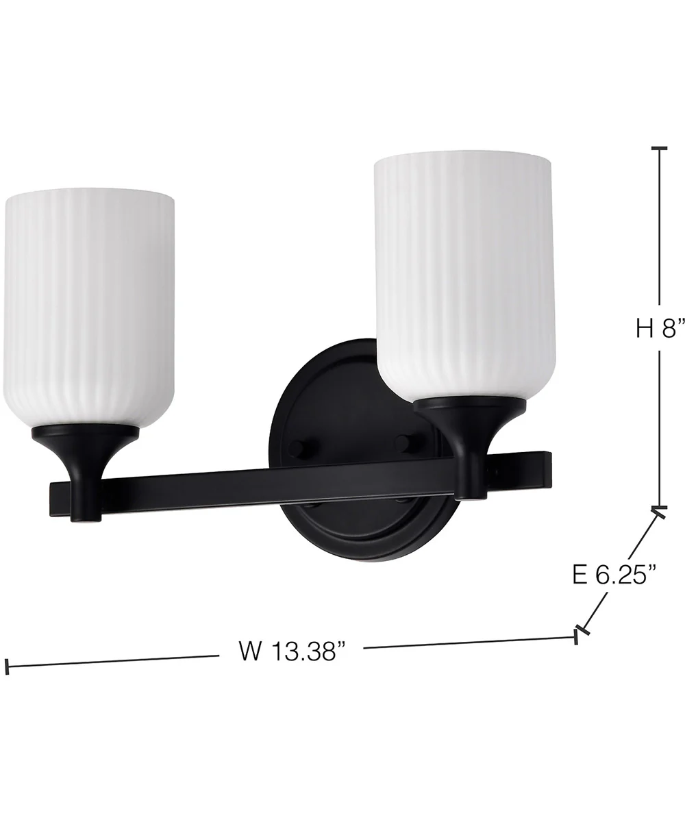 Solara 2-Light Vanity & Wall Matte Black - Image 11