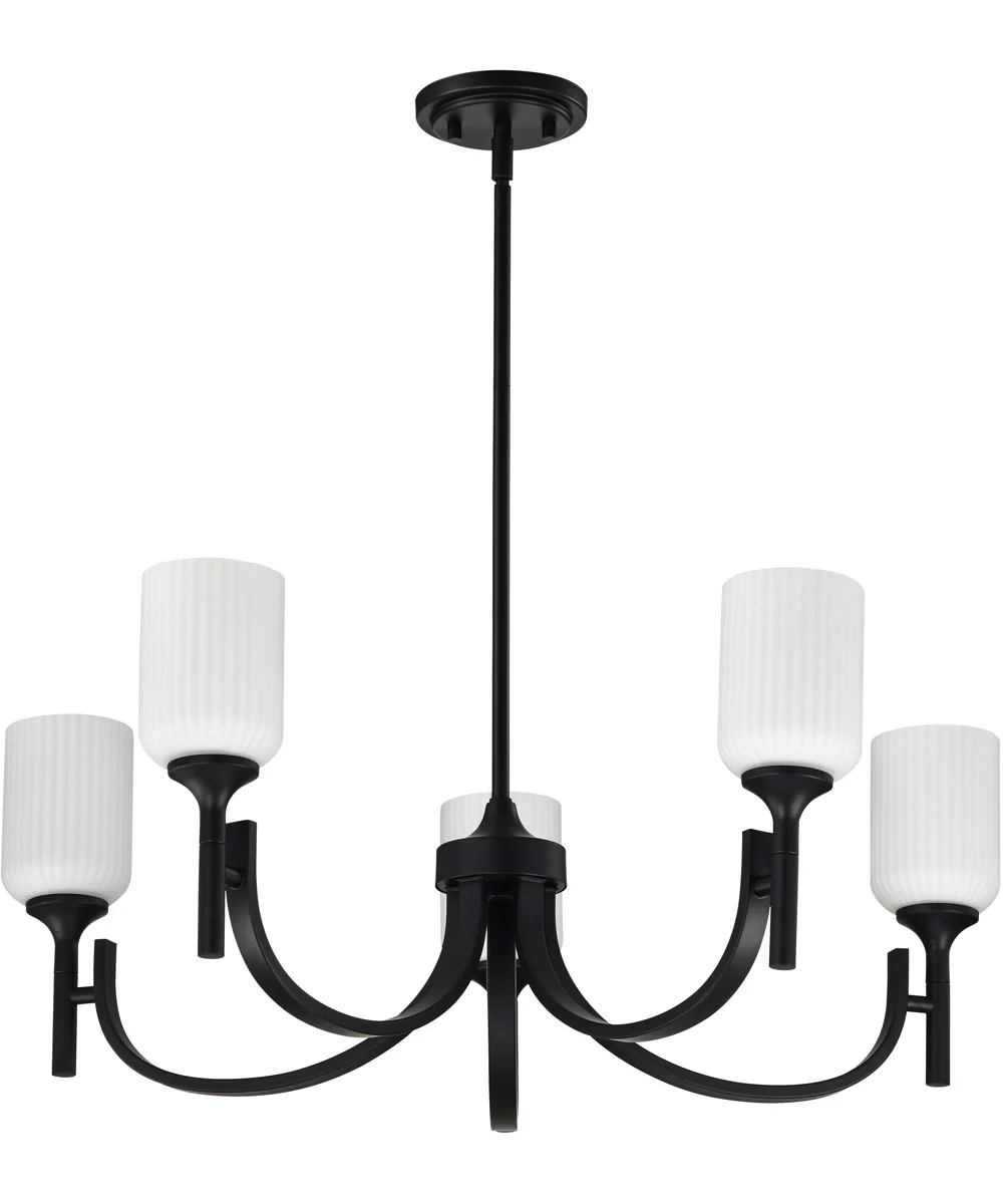 Solara 5-Light Chandelier Matte Black