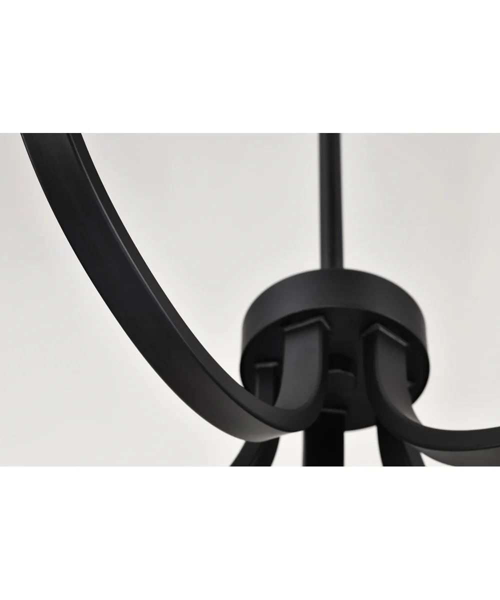 Solara 5-Light Chandelier Matte Black - Image 11