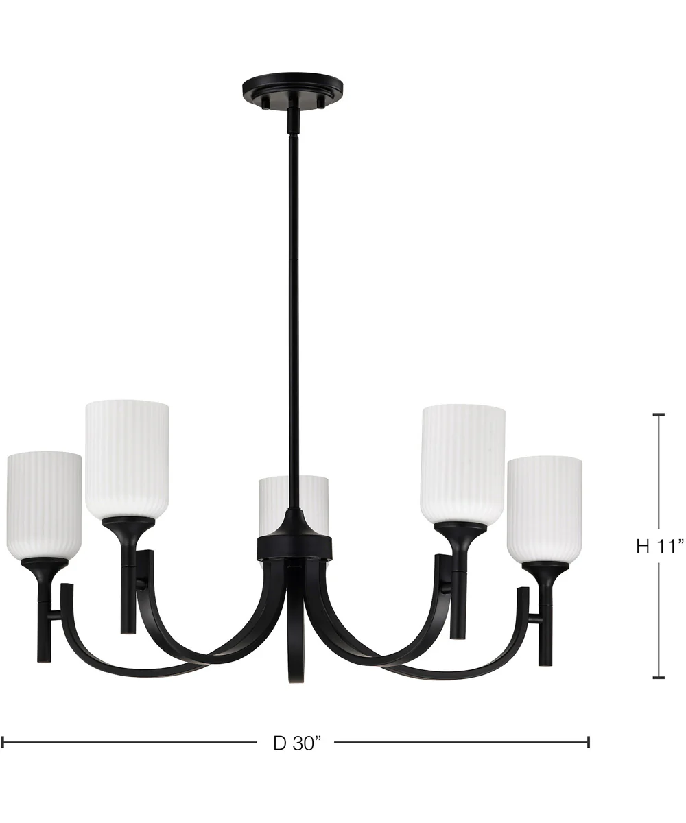 Solara 5-Light Chandelier Matte Black - Image 12