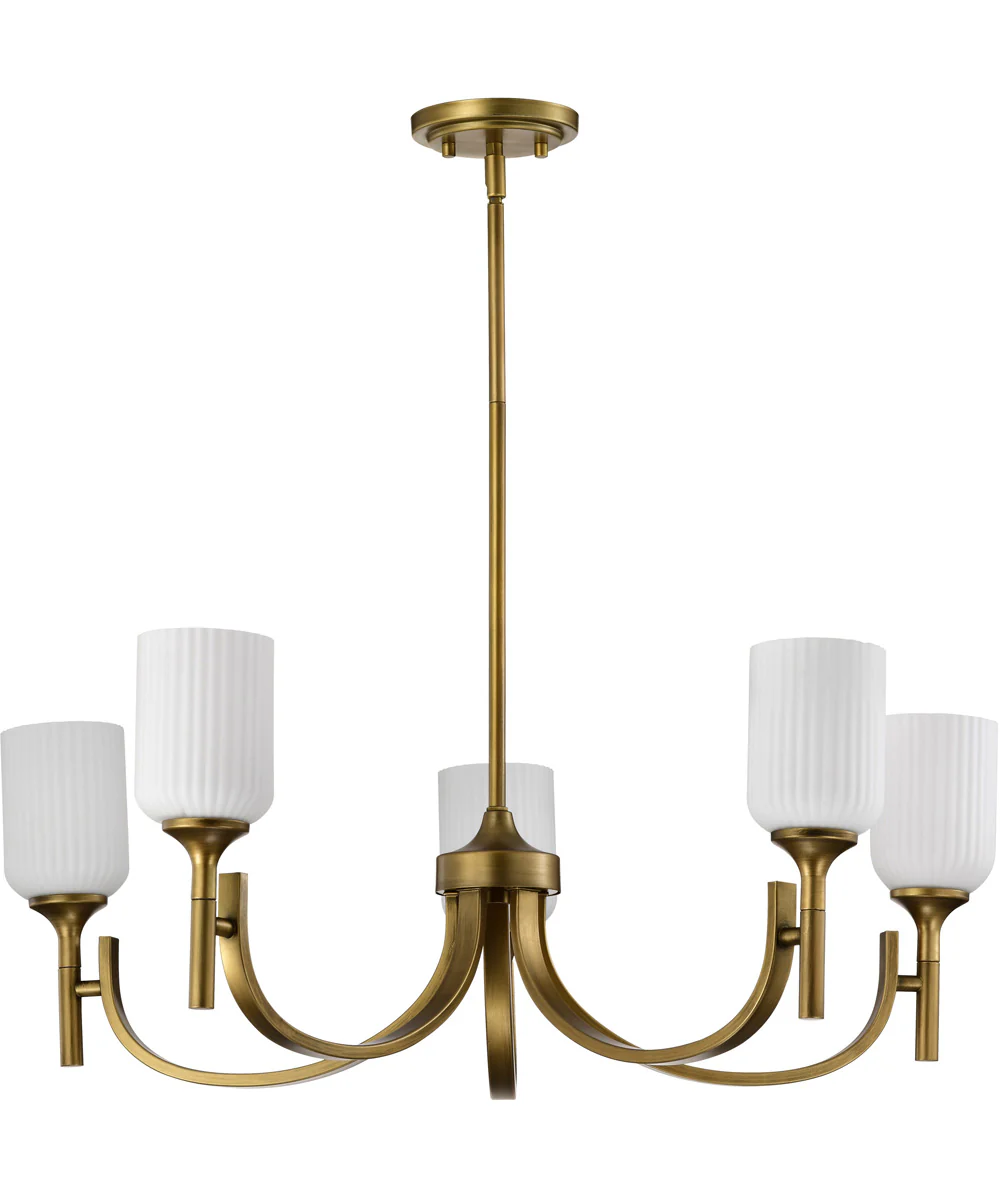 Solara 5-Light Chandelier Natural Brass - Image 5