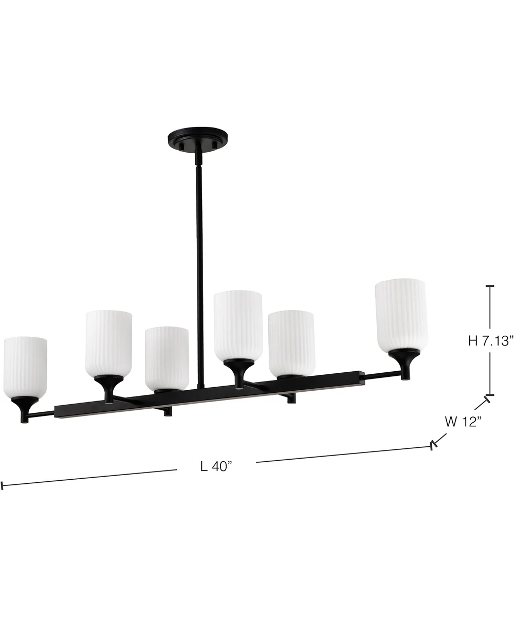 Solara 6-Light Pendant Matte Black - Image 12