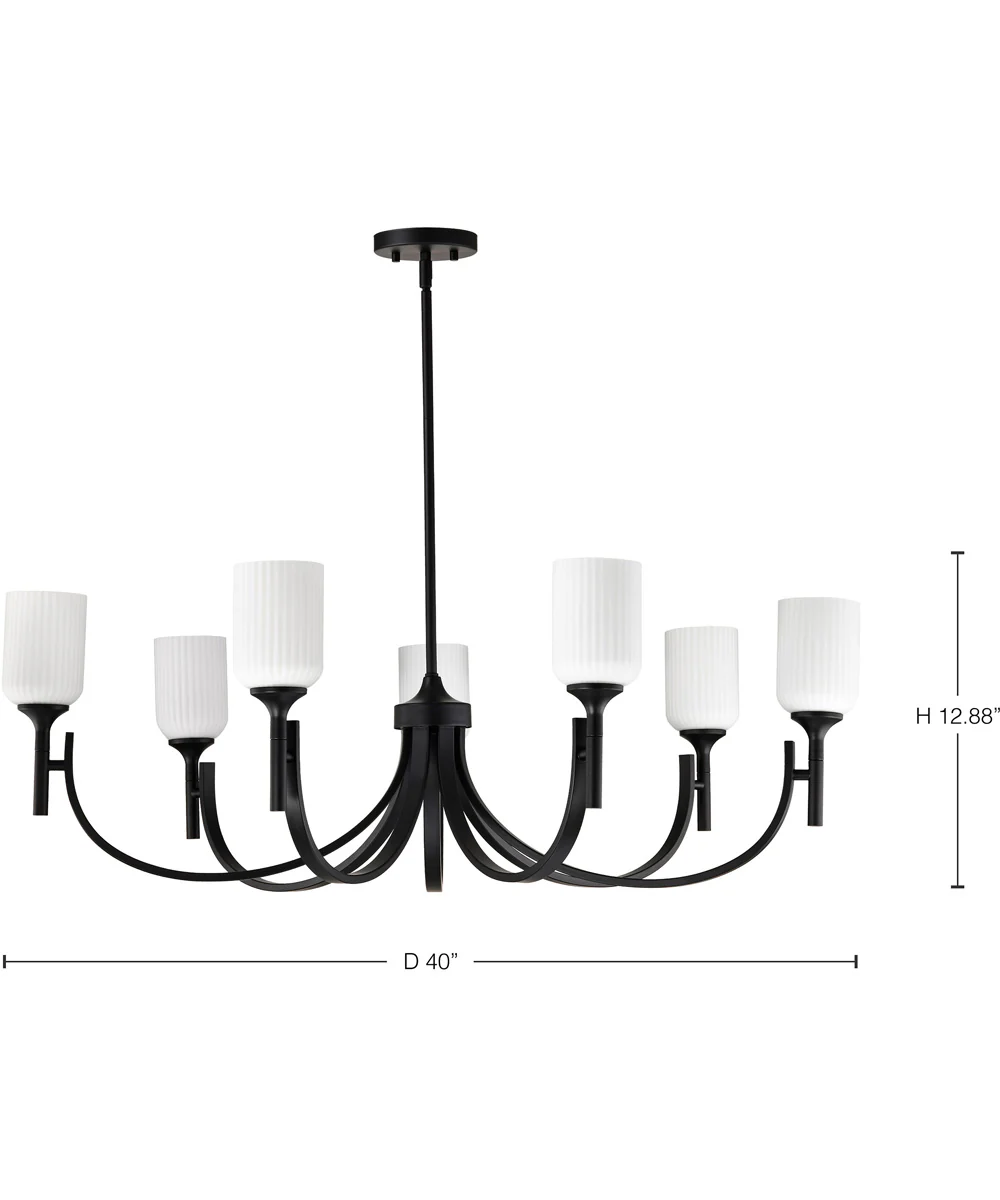 Solara 7-Light Chandelier Matte Black - Image 12