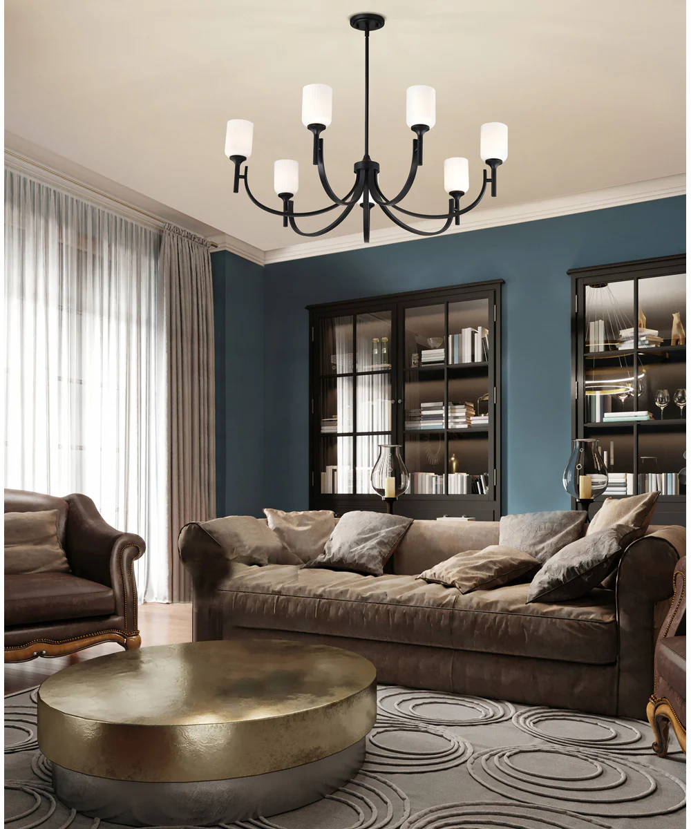 Solara 7-Light Chandelier Matte Black - Image 2