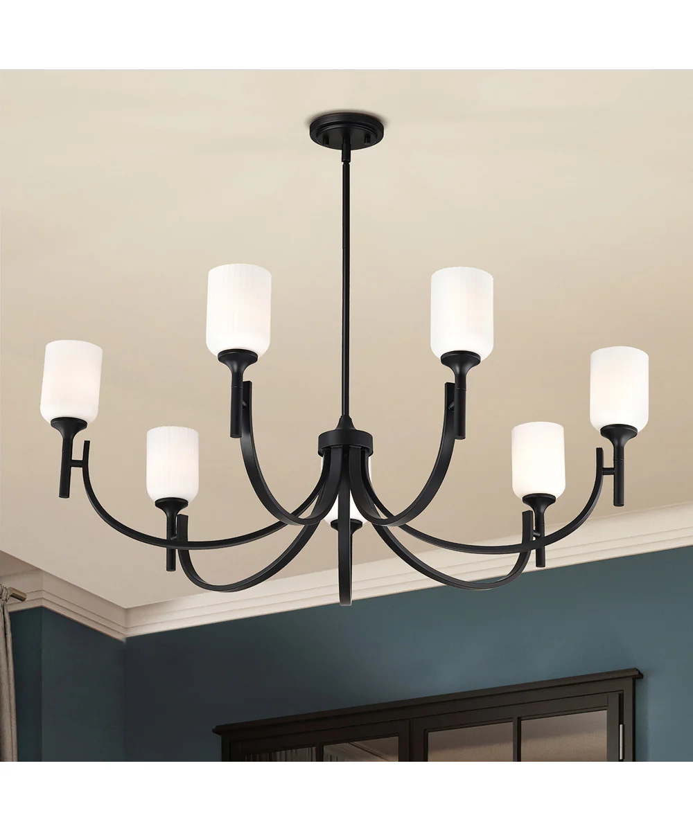 Solara 7-Light Chandelier Matte Black - Image 3