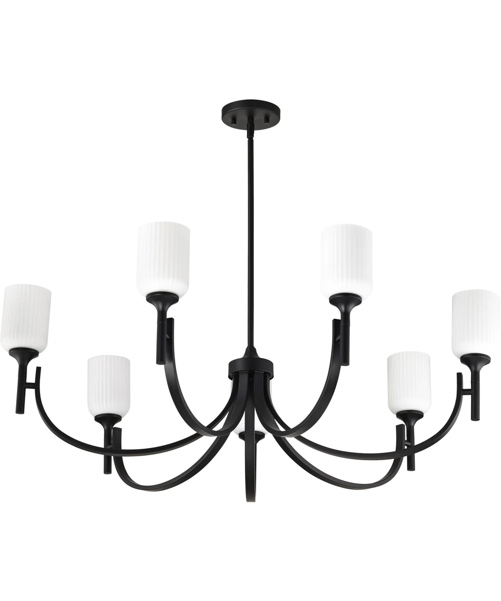 Solara 7-Light Chandelier Matte Black - Image 7
