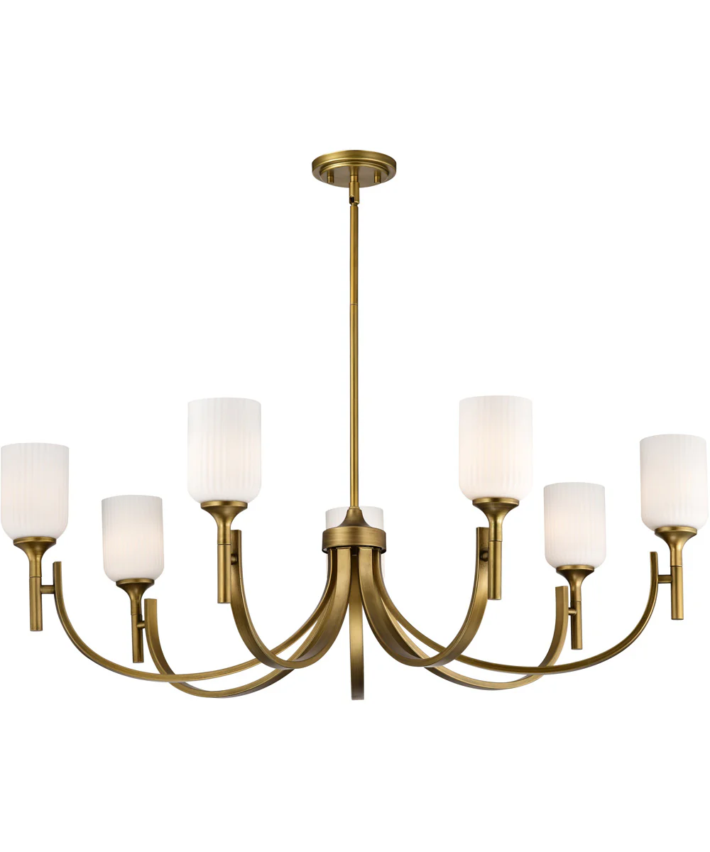 Solara 7-Light Chandelier Natural Brass - Image 4