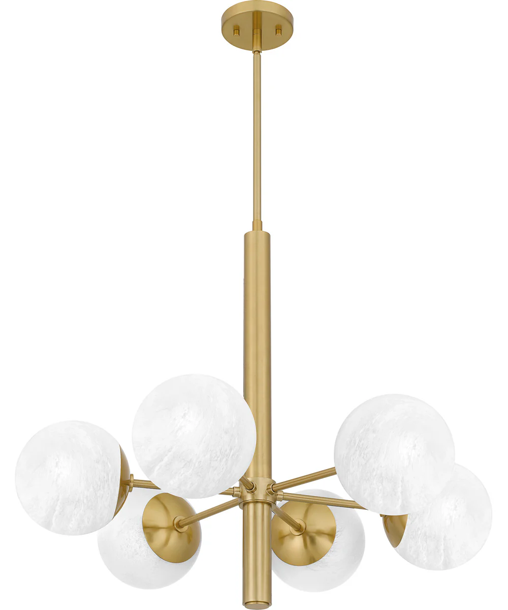 Solei 6-light Chandelier Aged Brass - Image 3
