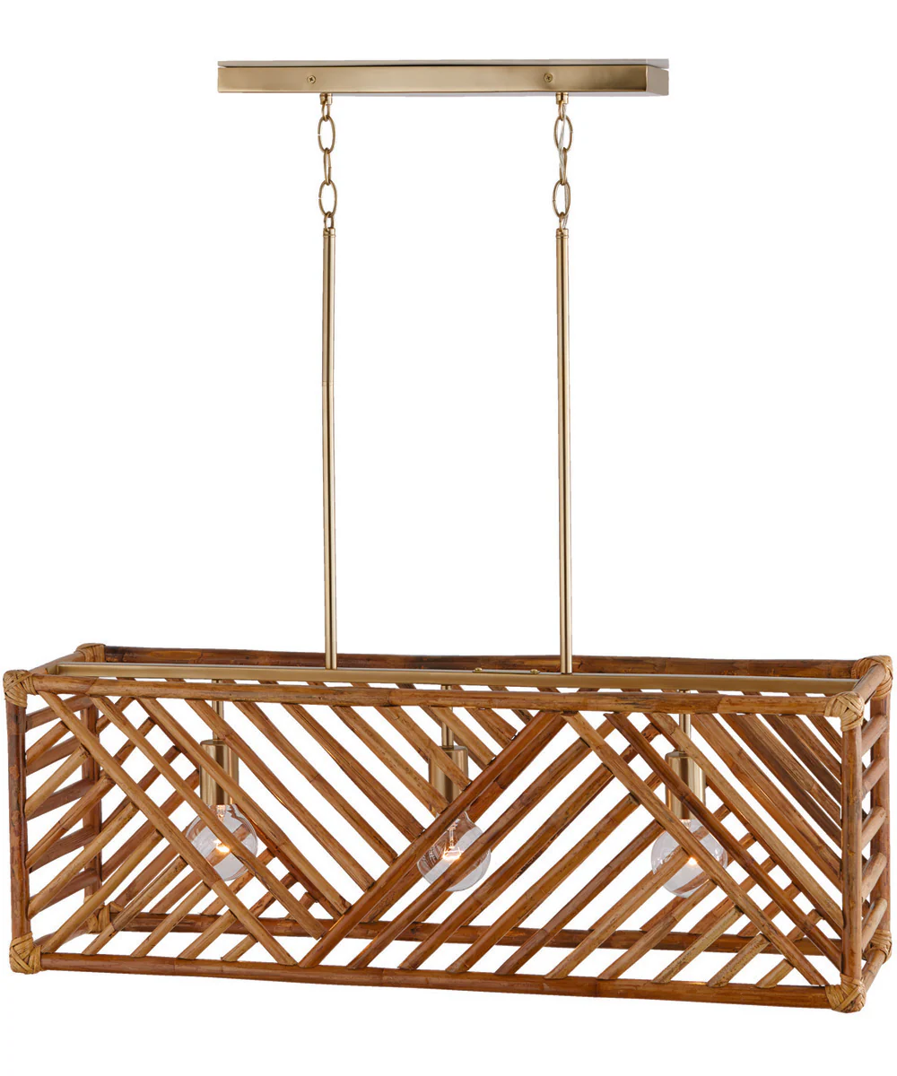 Soleil 3-Light Island Matte Brass - Image 6
