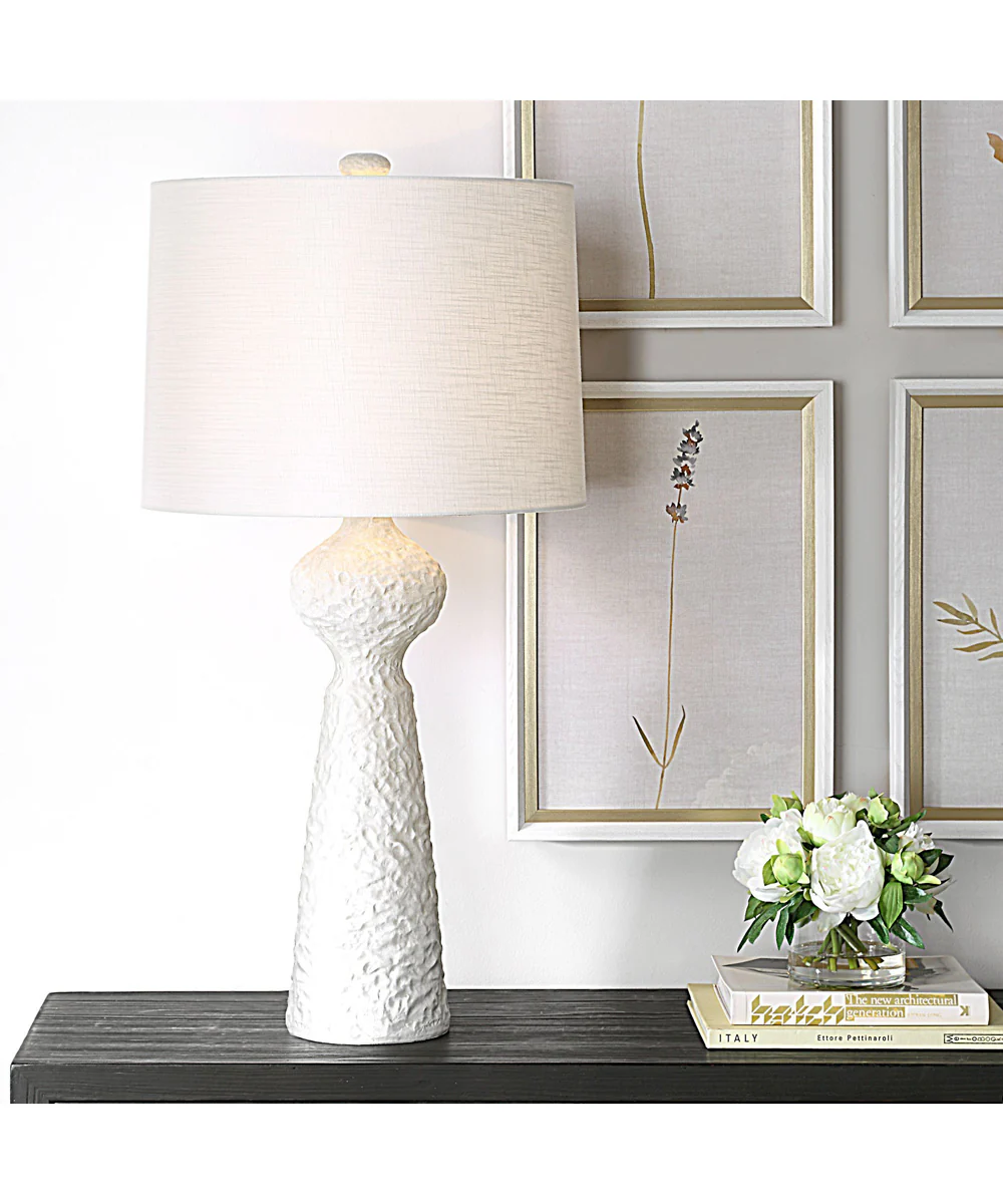 Sonata Textured White Table Lamp - Image 2