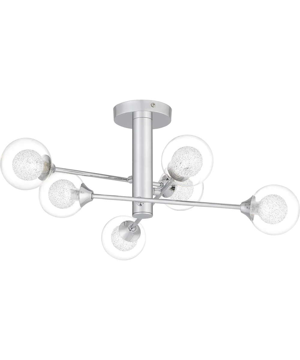 Spellbound 6-light Semi Flush Mount Polished Chrome - Image 4