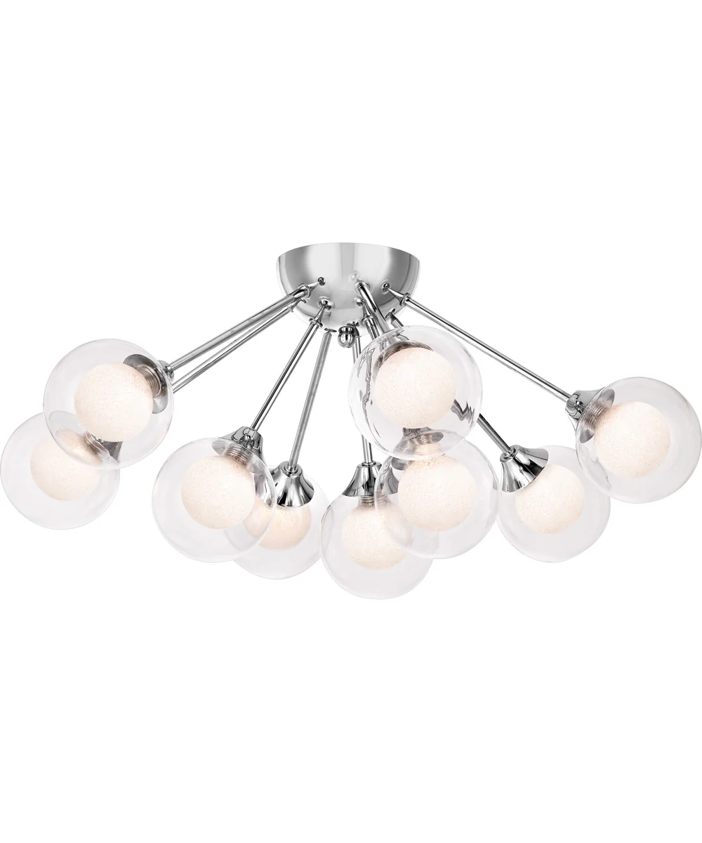 Spellbound 9-light Semi Flush Mount Polished Chrome - Image 4