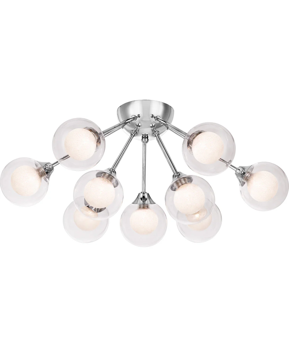 Spellbound 9-light Semi Flush Mount Polished Chrome - Image 5