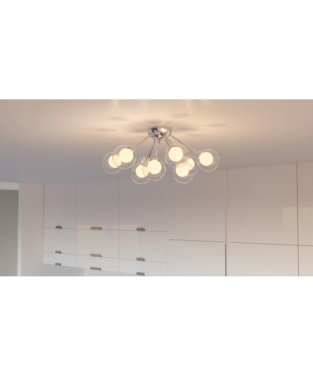 Spellbound 9-light Semi Flush Mount Polished Chrome - Image 6