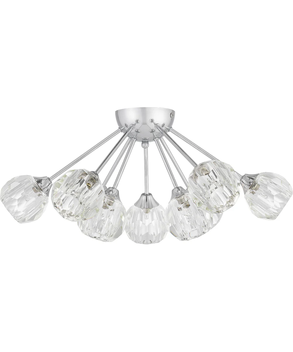 Spellbound 9-light Semi Flush Mount Polished Chrome - Image 3