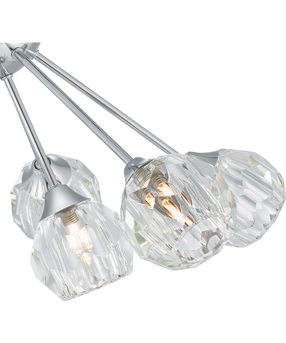 Spellbound 9-light Semi Flush Mount Polished Chrome - Image 6