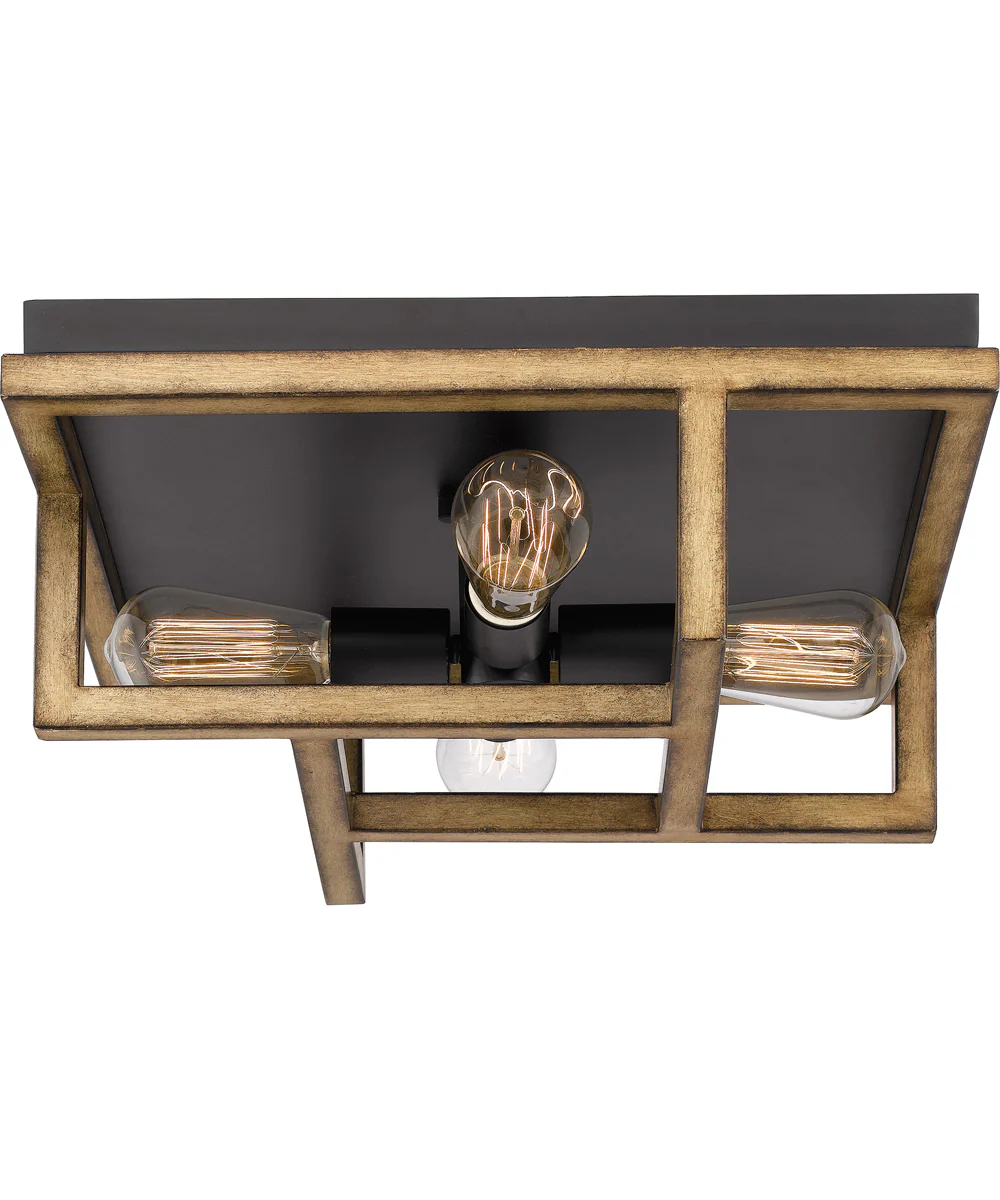 Spencer 4-light Flush Mount Aged Walnut - Image 5
