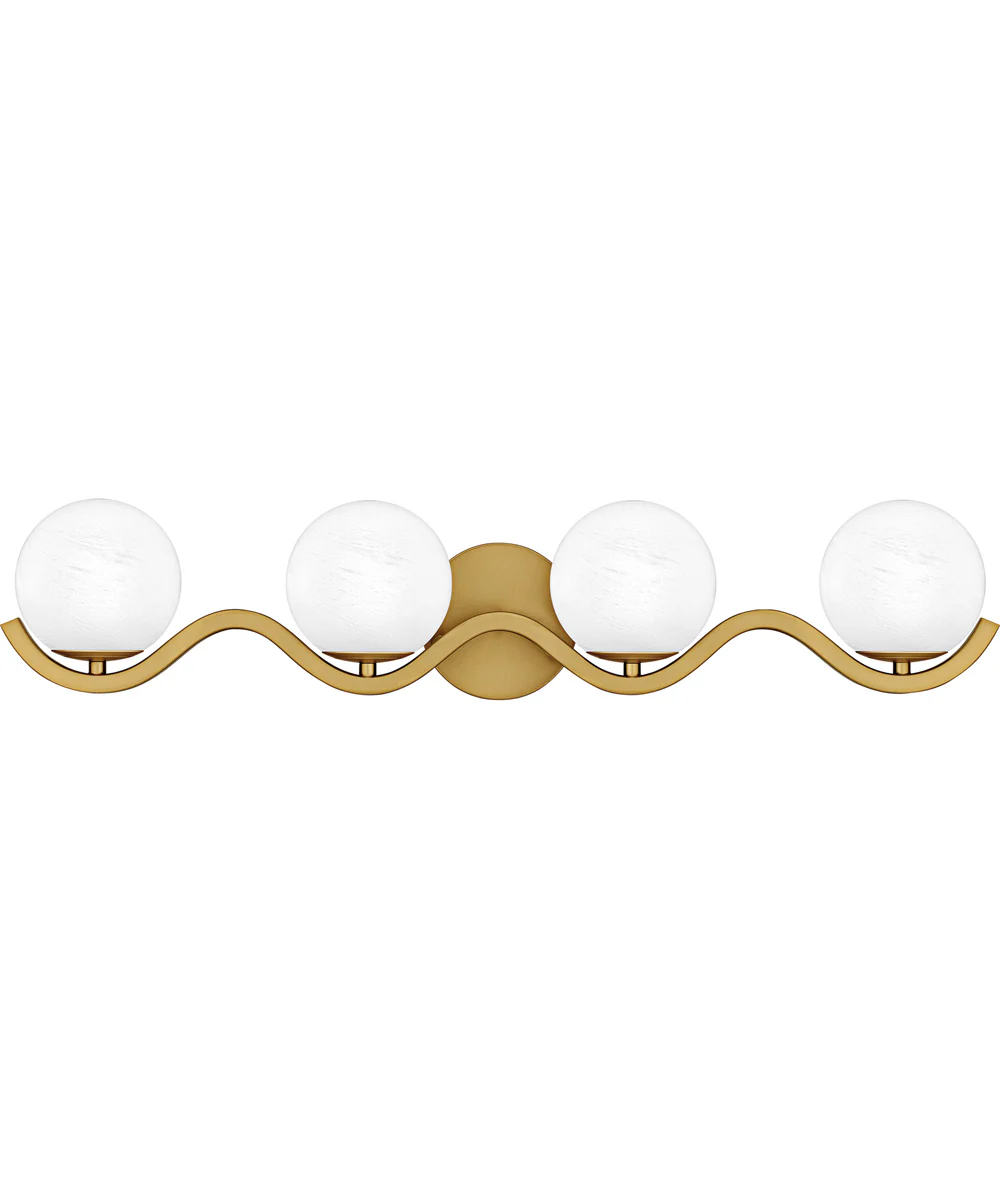 Spherical Extra Large 4-light Bath Light Aged Brass