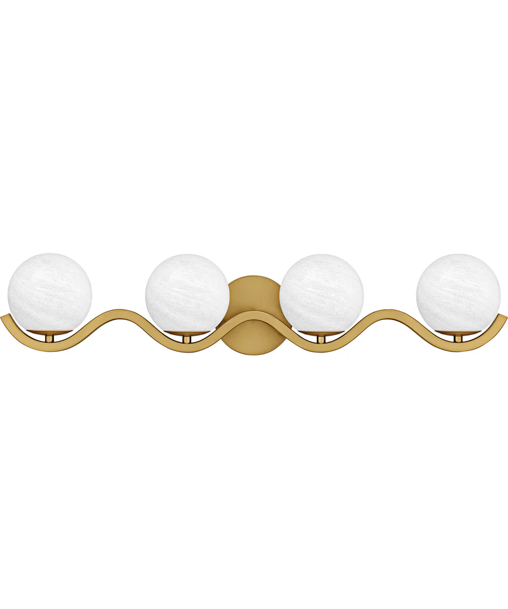 Spherical Extra Large 4-light Bath Light Aged Brass - Image 2