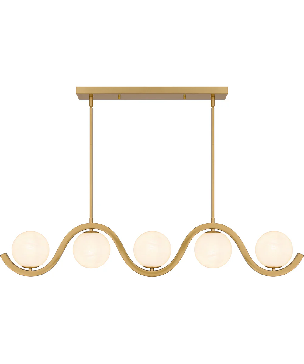 Spherical Large 5-light Island Light Aged Brass - Image 3