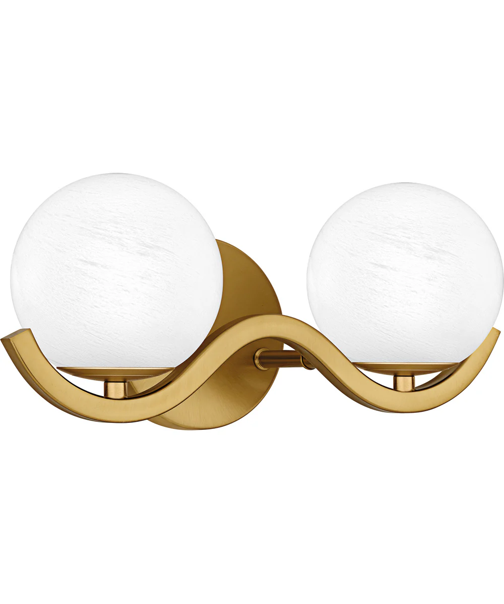 Spherical Medium 2-light Bath Light Aged Brass - Image 3