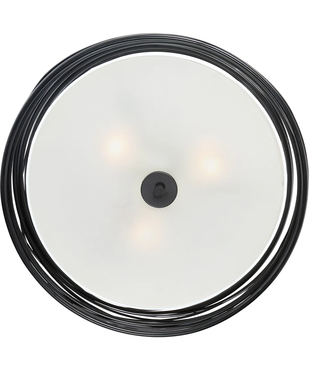 Spiral 3-light Semi Flush Mount Mystic Black - Image 5